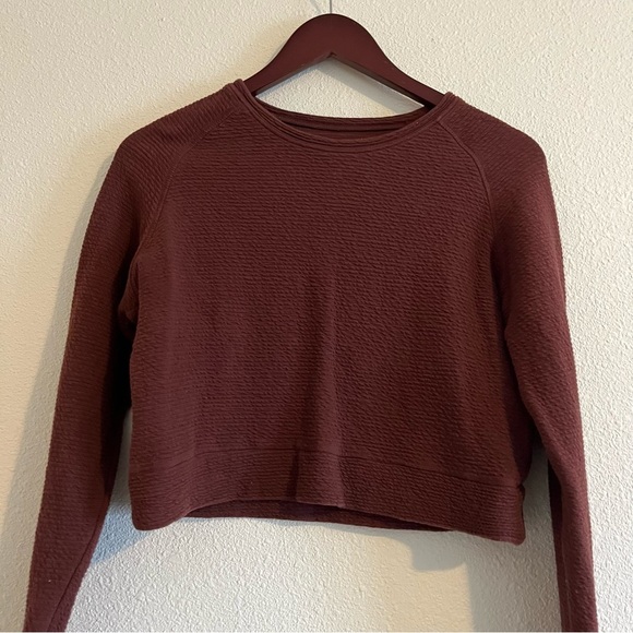 Paragon Women's Lounge Crew Neck Raglan Cropped Sweatshirt Size Small - Picture 3 of 10